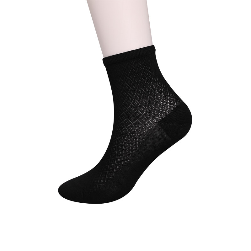 Mála níolón snáithín bambú bog, stocaí mná ócáideacha beaga diamanta, stocaí ban lámh-fuaite WSD1689