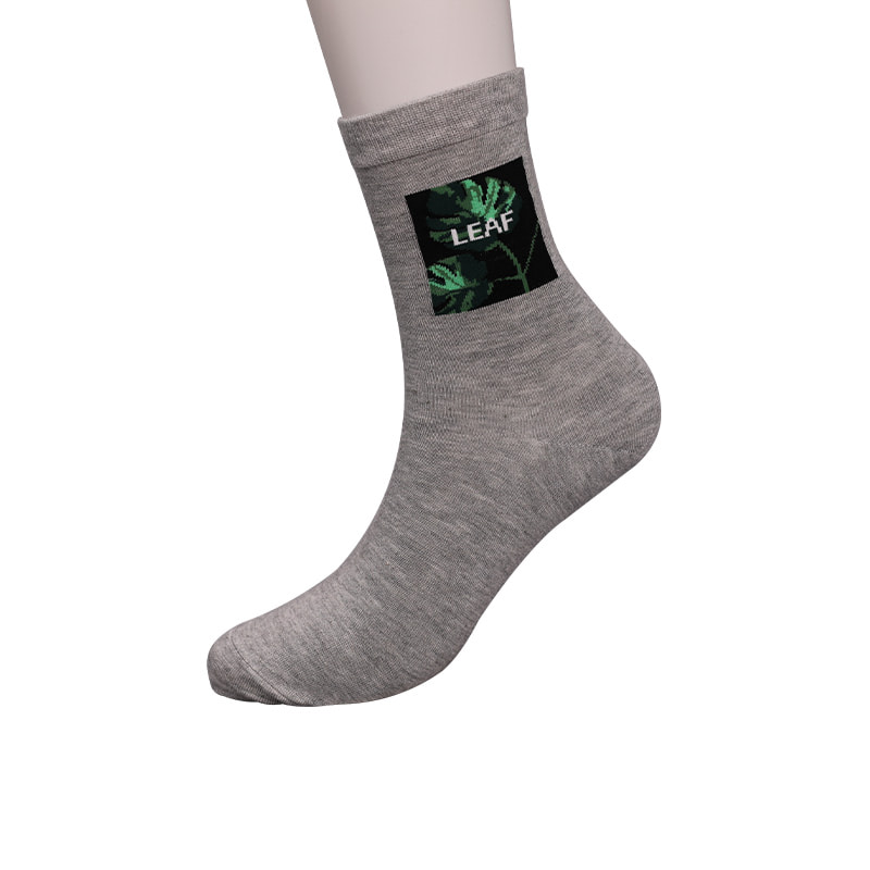 Níolón síoda sníofa bog bréige spandex 3D clóite jacquard fuaite de láimh stocaí fir an fhómhair agus an gheimhridh WSD2850