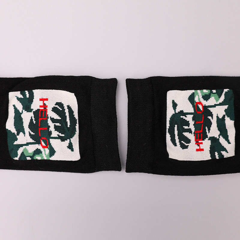 Níolón síoda sníofa bog bréige spandex 3D clóite jacquard fuaite de láimh stocaí fir an fhómhair agus an gheimhridh WSD2850