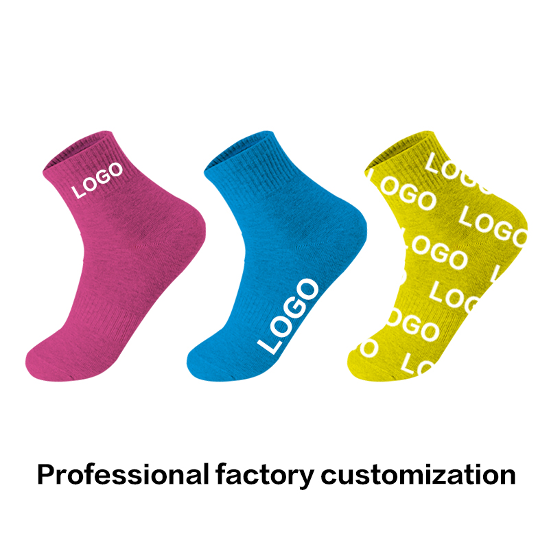 Faisean Foireann Cáilíochta OEM Jacquard Fir Giomnáisiam Cispheil Spóirt Sock Terry Anti Slip Custom Socks Logo