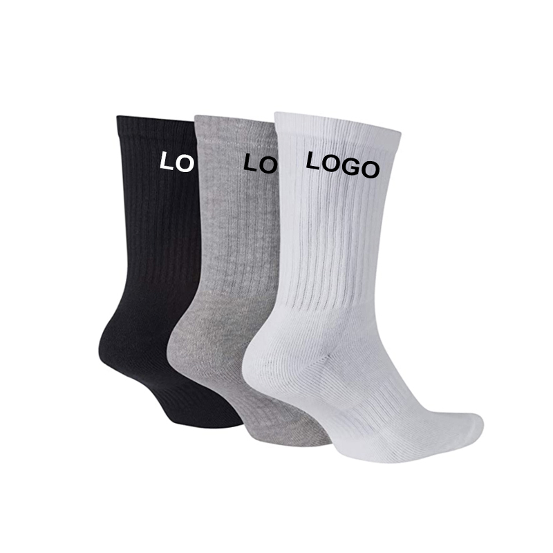 Feidhmíocht Dearthóir OEM Cotton Mens Athletic Compord Cushion Crew Sport Custom Socks