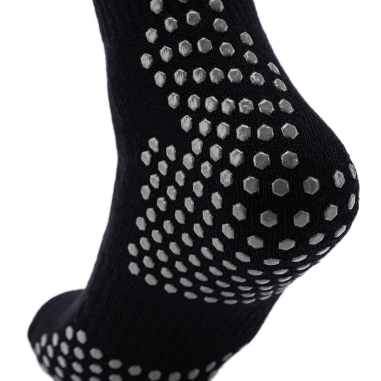 Lógó an Chustaim Grip Sock Anti Duillín Cadás Silicone Terry Sport Socks Football For Men