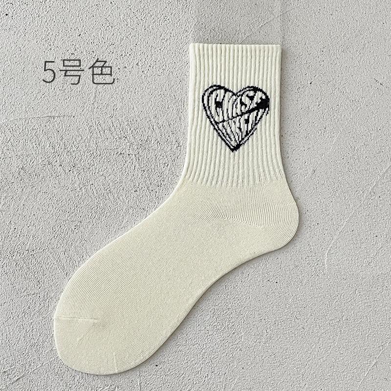 Oem Moq Dearthóir Samplach Fast Lógó Ócáideach Saincheaptha Mens Cotton Jacquard Crew Socks